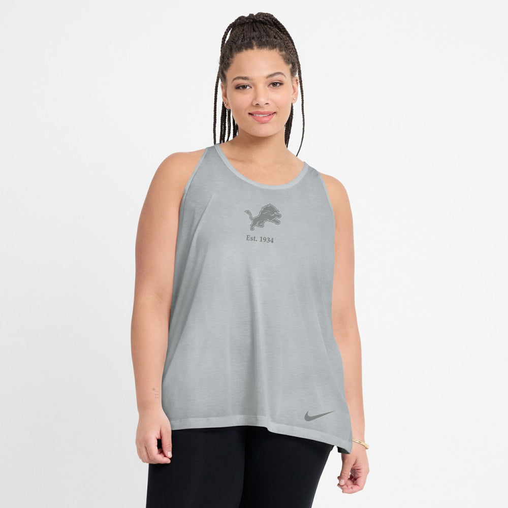 Detroit Lions Women's Glory Open-Back Crisscross Dri-FIT Tank Top | NFL Outlet