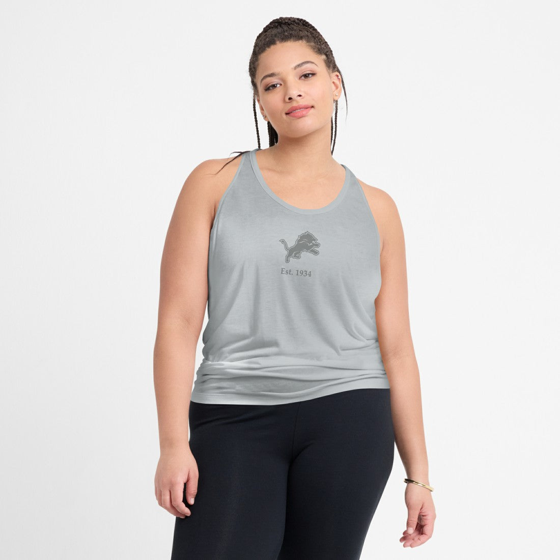 Detroit Lions Women's Glory Open-Back Crisscross Dri-FIT Tank Top | NFL Outlet