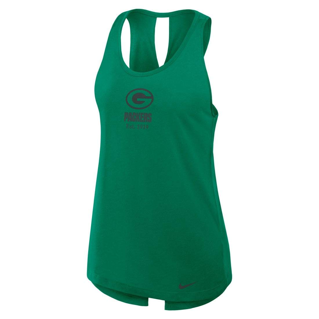 Green Bay Packers Women's Glory Open-Back Crisscross Dri-FIT Tank Top | NFL Outlet