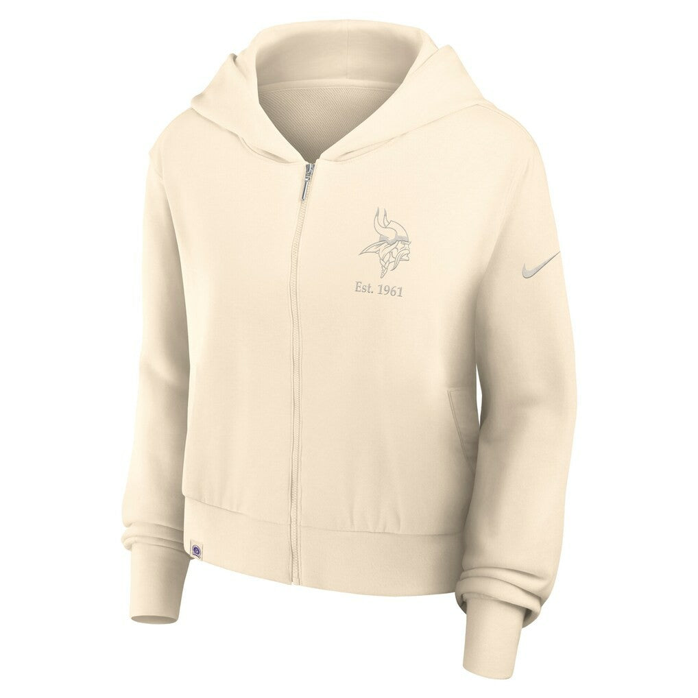 Minnesota Vikings Women's Glory Cropped Full-Zip Hoodie | NFL US