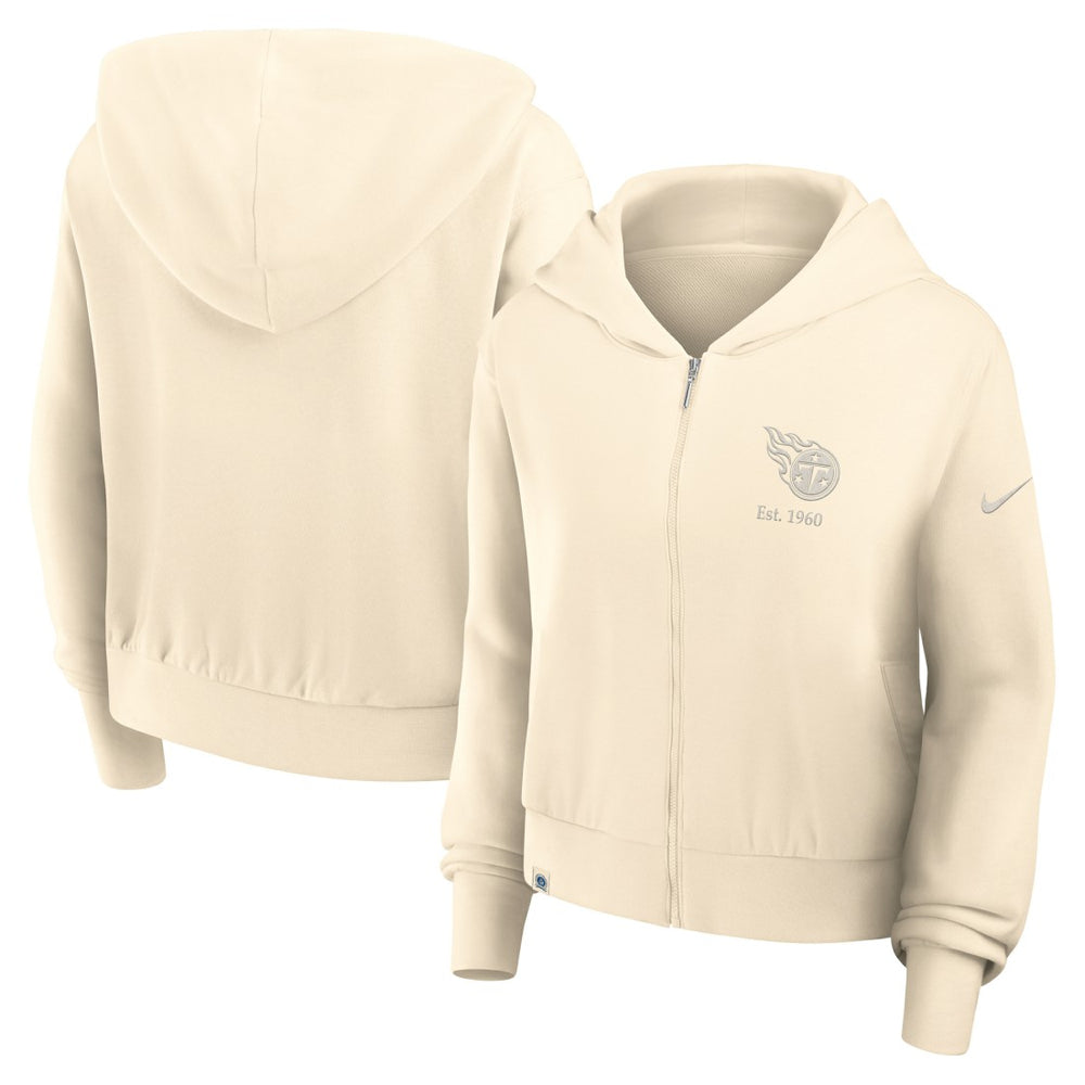 Tennessee Titans Women's Glory Cropped Full-Zip Hoodie | NFL On sale