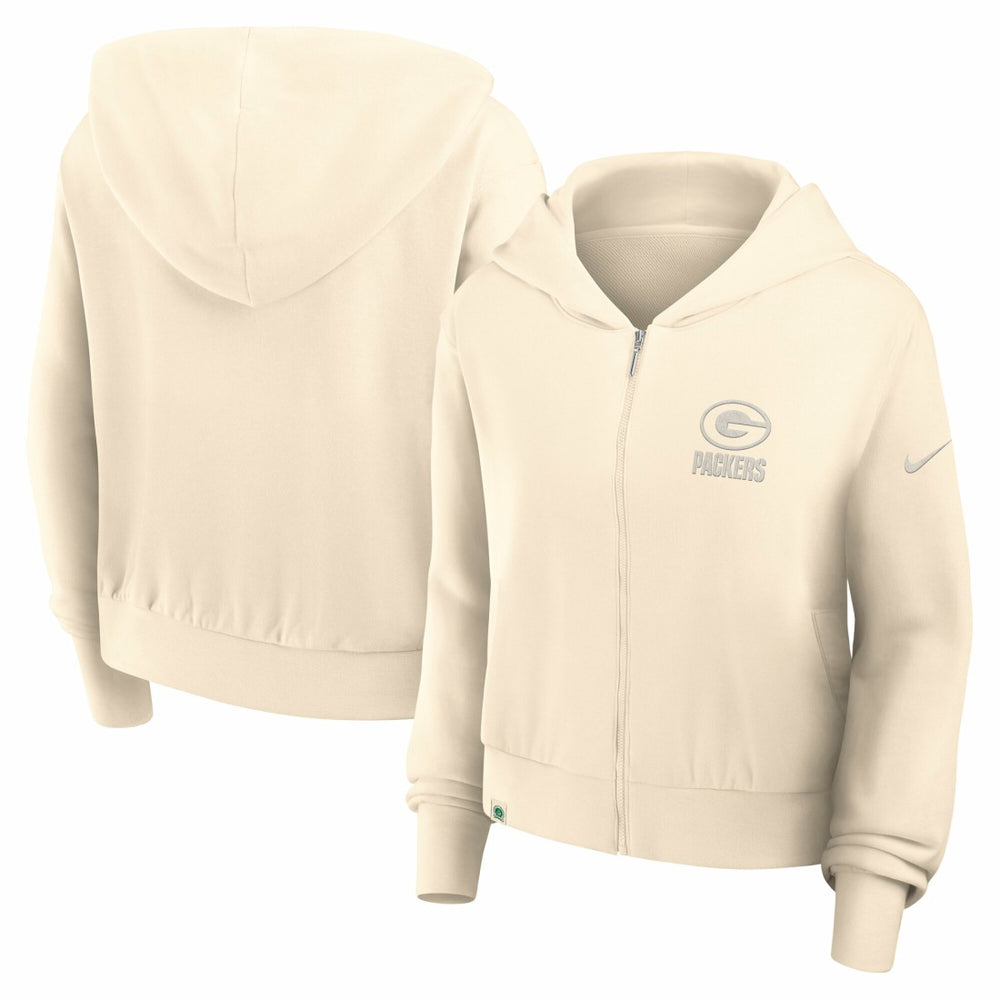 Green Bay Packers Women's Glory Cropped Full-Zip Hoodie | NFL Near me