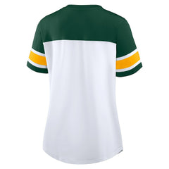 Green Bay Packers Women's Athena Rhinestone Lace-Up V-Neck T-Shirt | NFL Near me