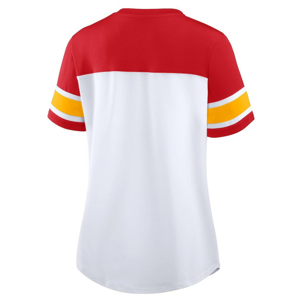 Kansas City Chiefs Women's Athena Lace-Up V-Neck T-Shirt | NFL Near me