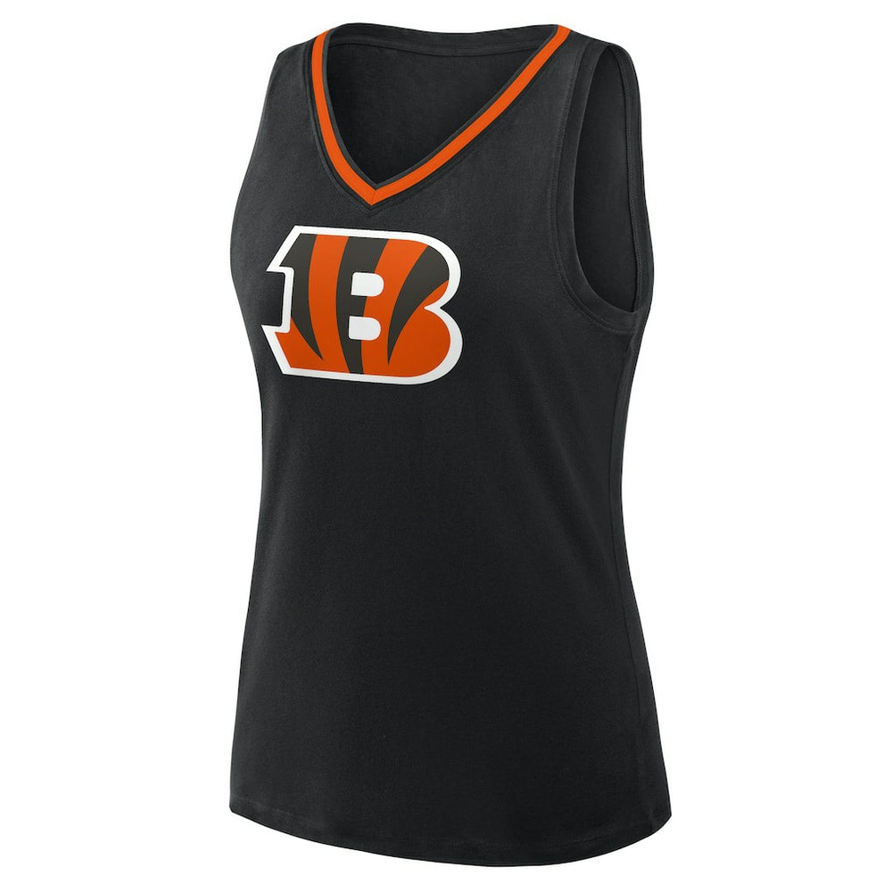 Cincinnati Bengals Logo Athletic Women's Stellar Win V-Neck Tank Top | NFL On sale