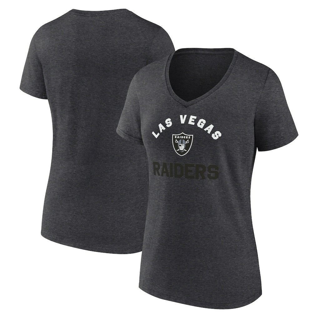 Las Vegas Raiders Logo Athletic Women's Unrivaled V-Neck T-Shirt | NFL Hot
