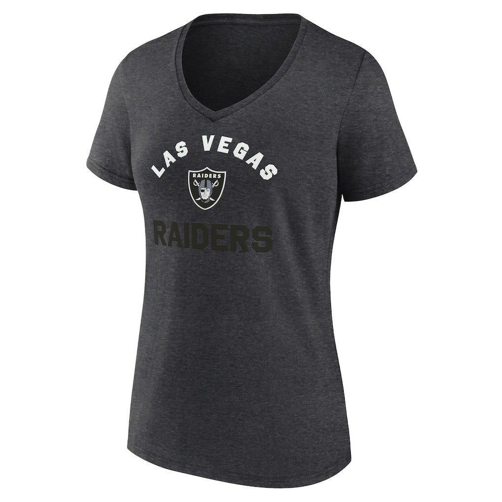 Las Vegas Raiders Logo Athletic Women's Unrivaled V-Neck T-Shirt | NFL Hot