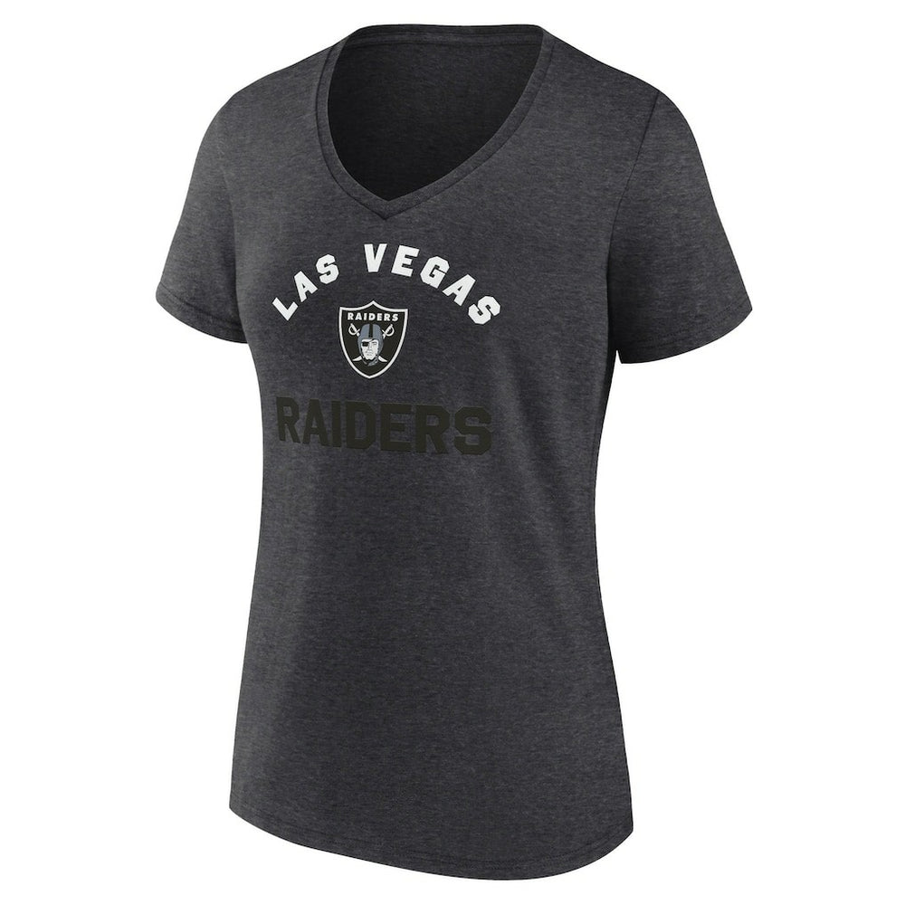 Las Vegas Raiders Logo Athletic Women's Unrivaled V-Neck T-Shirt | NFL Hot