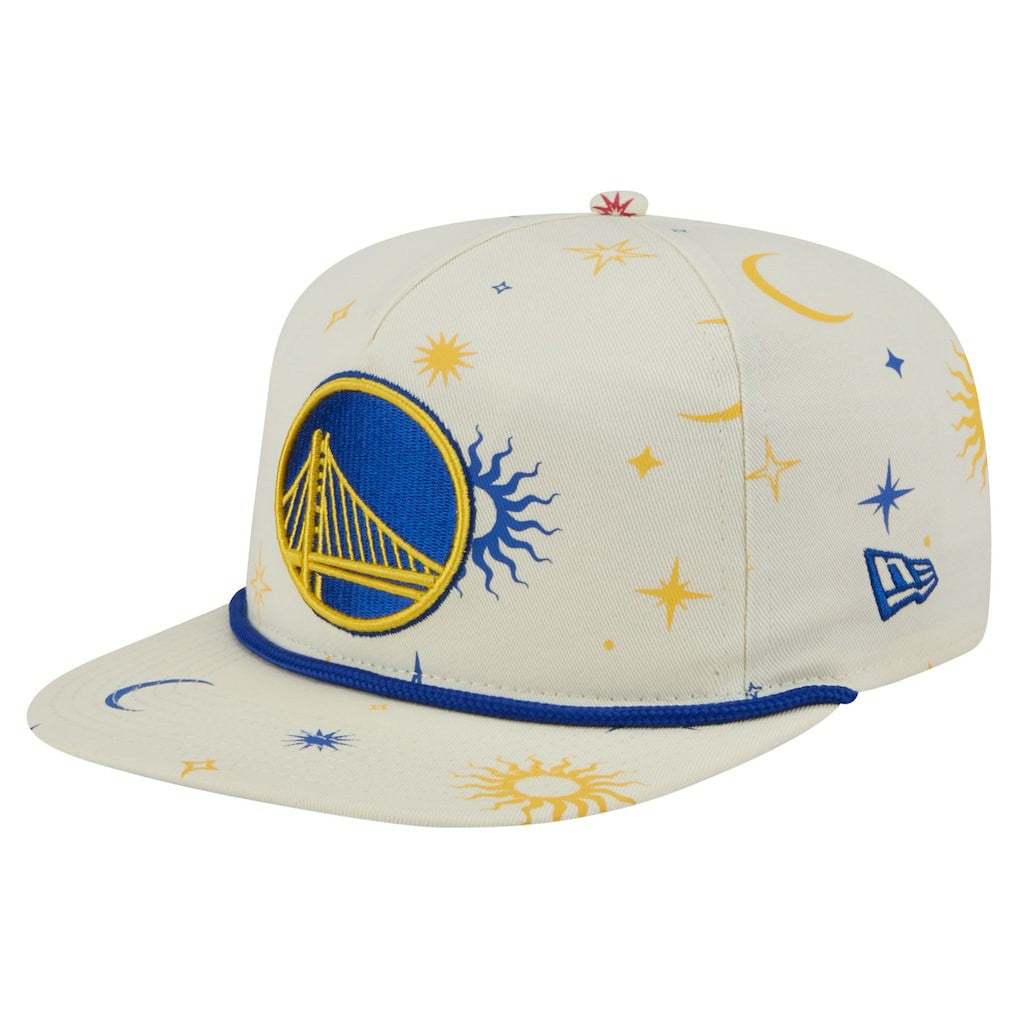 Cream Golden State Warriors Lunar Golfer Snapback Hat sale | NBA