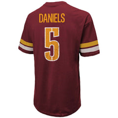 Washington Commanders Jayden Daniels  Majestic Threads Name & Number Oversize Fit T-Shirt | NFL New
