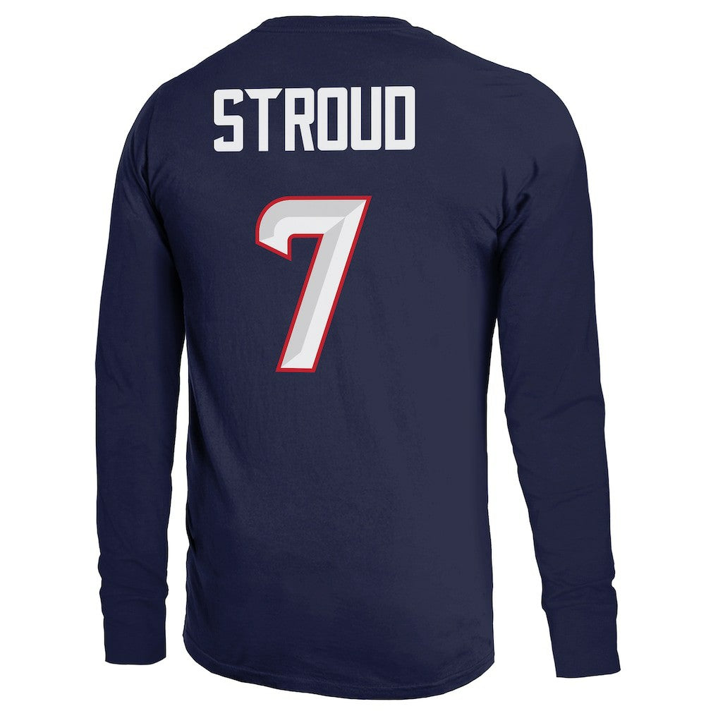 Houston Texans C.J. Stroud  Majestic Threads Name & Number Non-Distressed Long Sleeve T-Shirt | NFL Near me