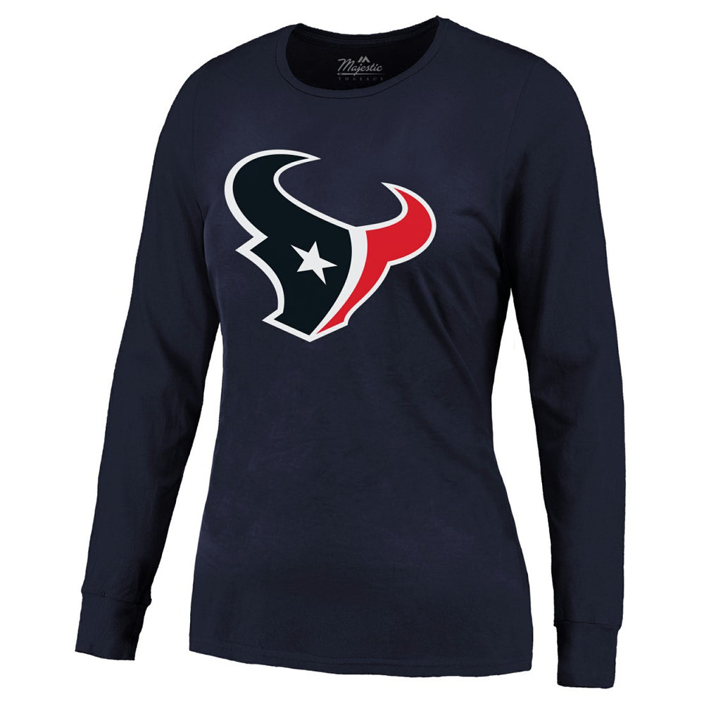 Houston Texans C.J. Stroud  Majestic Threads Women's Player Name & Number Long Sleeve T-Shirt | NFL Hot