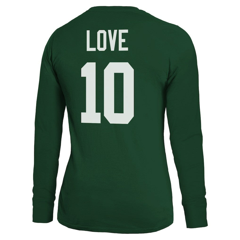 Green Bay Packers Jordan Love  Majestic Threads Women's Name & Number Long Sleeve T-Shirt | NFL Hot