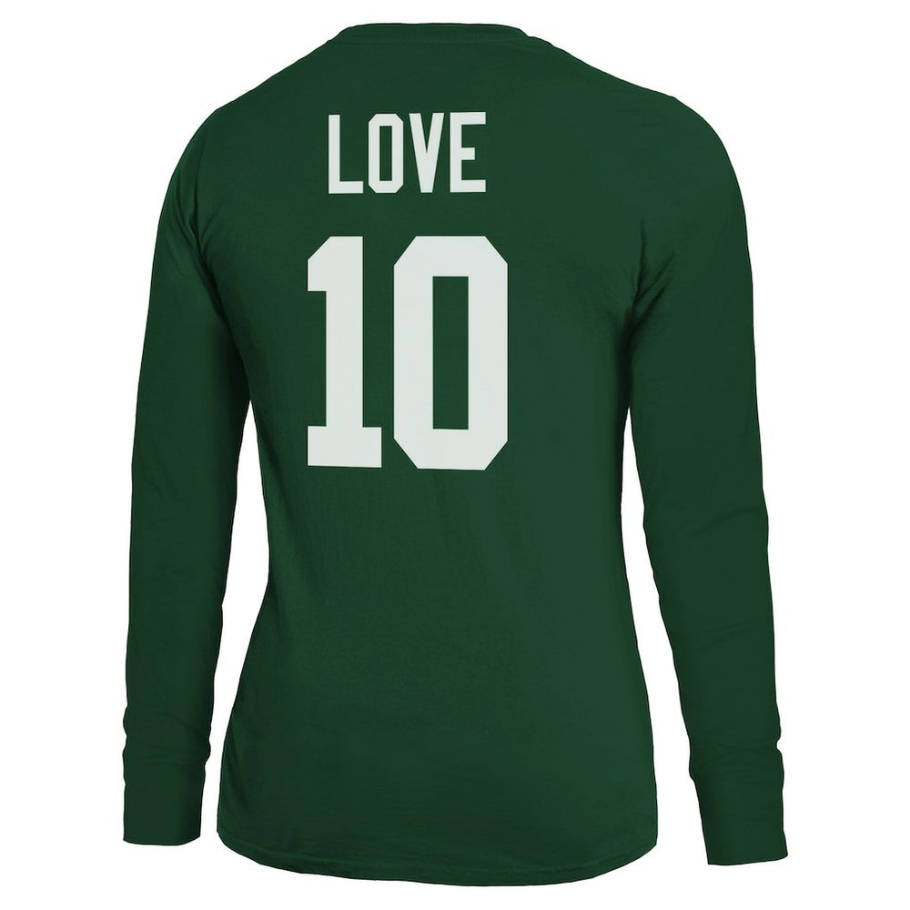 Green Bay Packers Jordan Love  Majestic Threads Women's Name & Number Long Sleeve T-Shirt | NFL Hot