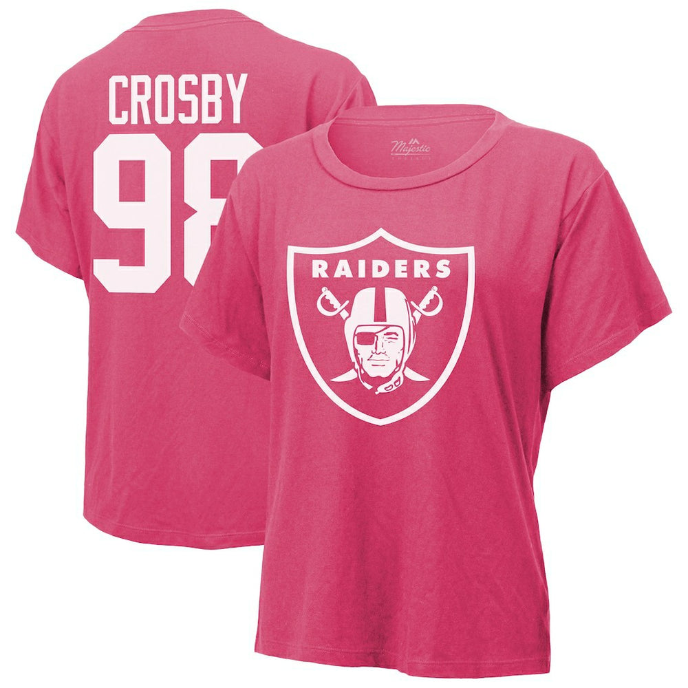 Las Vegas Raiders Maxx Crosby  Majestic Threads Women's Name & Number T-Shirt | NFL Sale