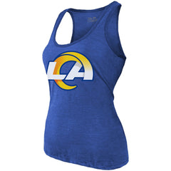 Los Angeles Rams Puka Nacua  Majestic Threads Women's Name & Number Tri-Blend Scoop Neck Tank Top | NFL On sale
