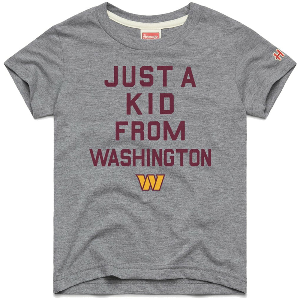 Washington Commanders Homage Youth Just a Kid Tri-Blend T-Shirt | NFL On sale