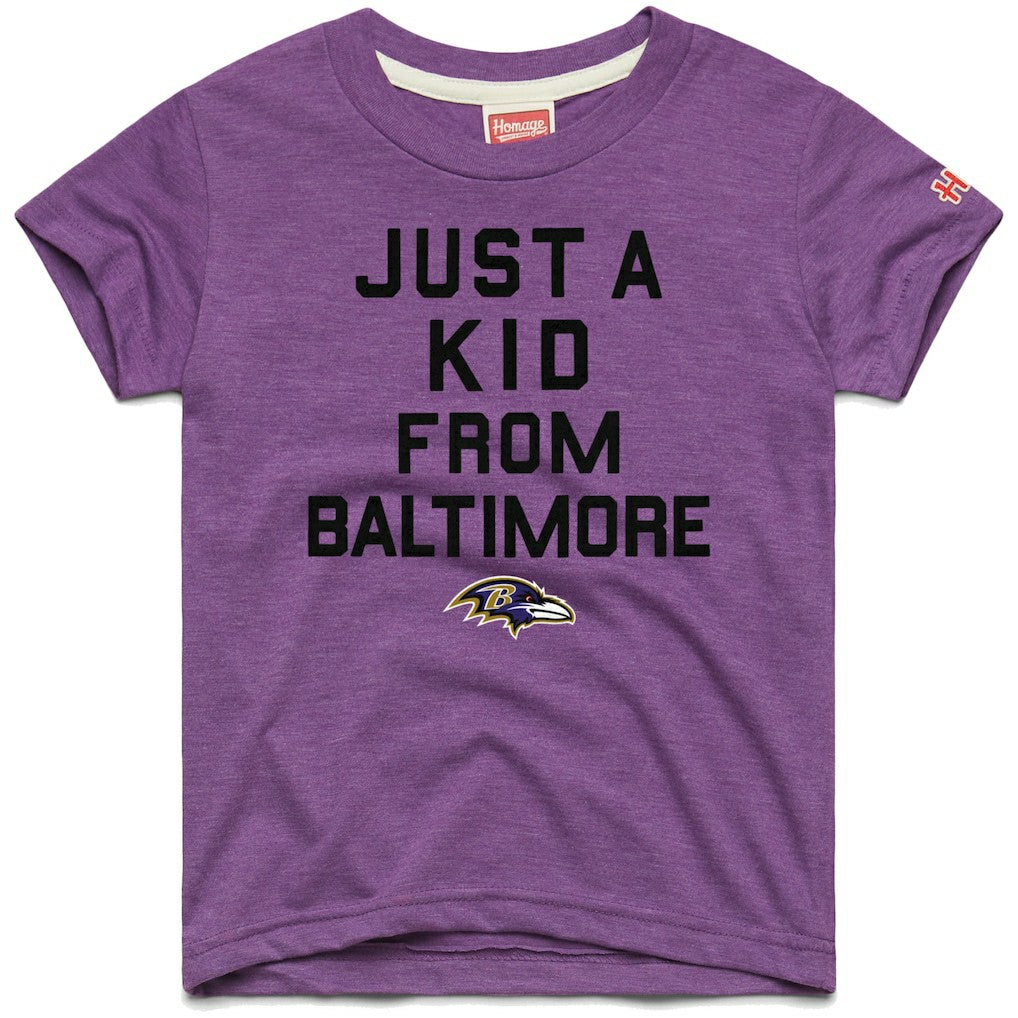 Baltimore Ravens Homage Youth Just a Kid Tri-Blend T-Shirt | NFL US