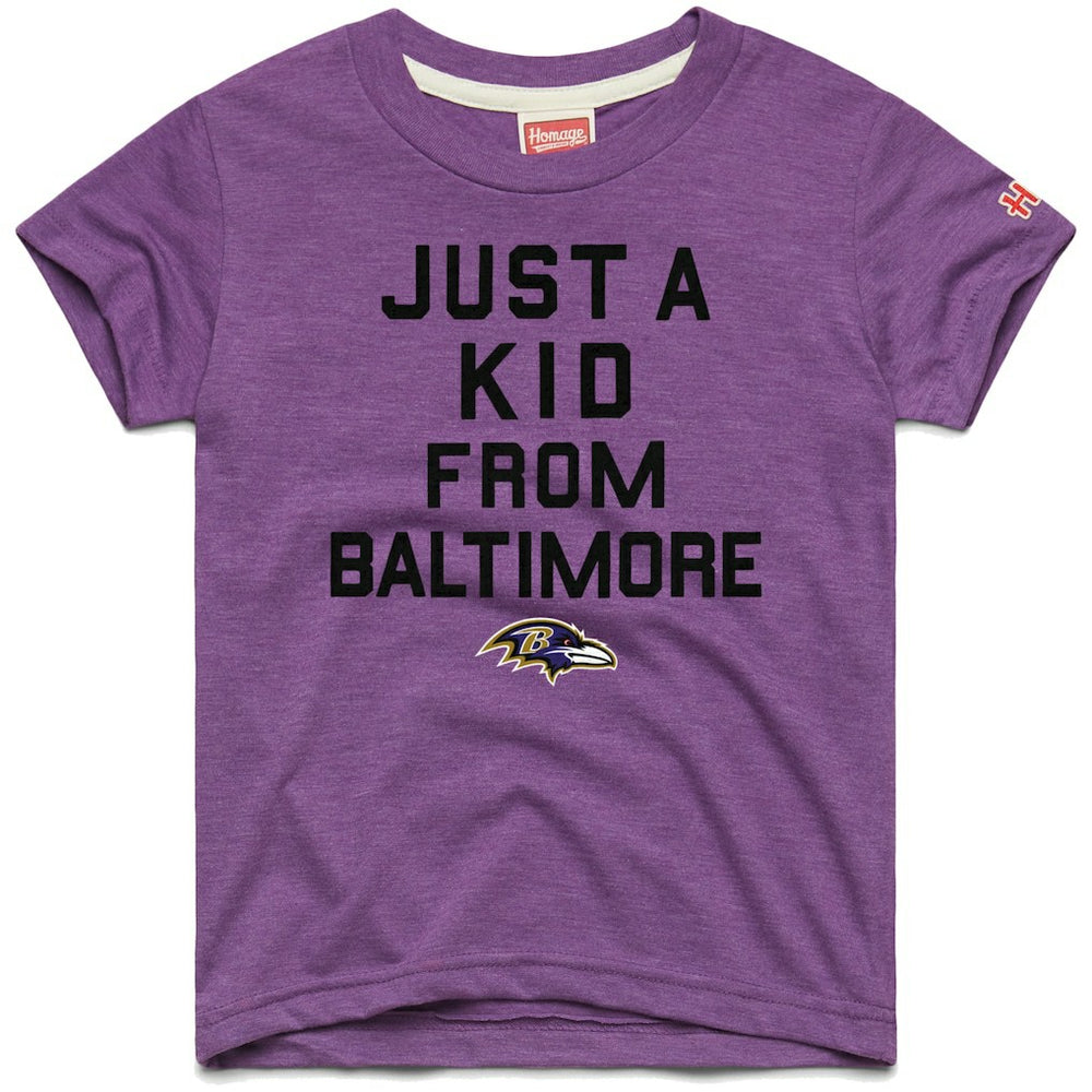 Baltimore Ravens Homage Youth Just a Kid Tri-Blend T-Shirt | NFL US