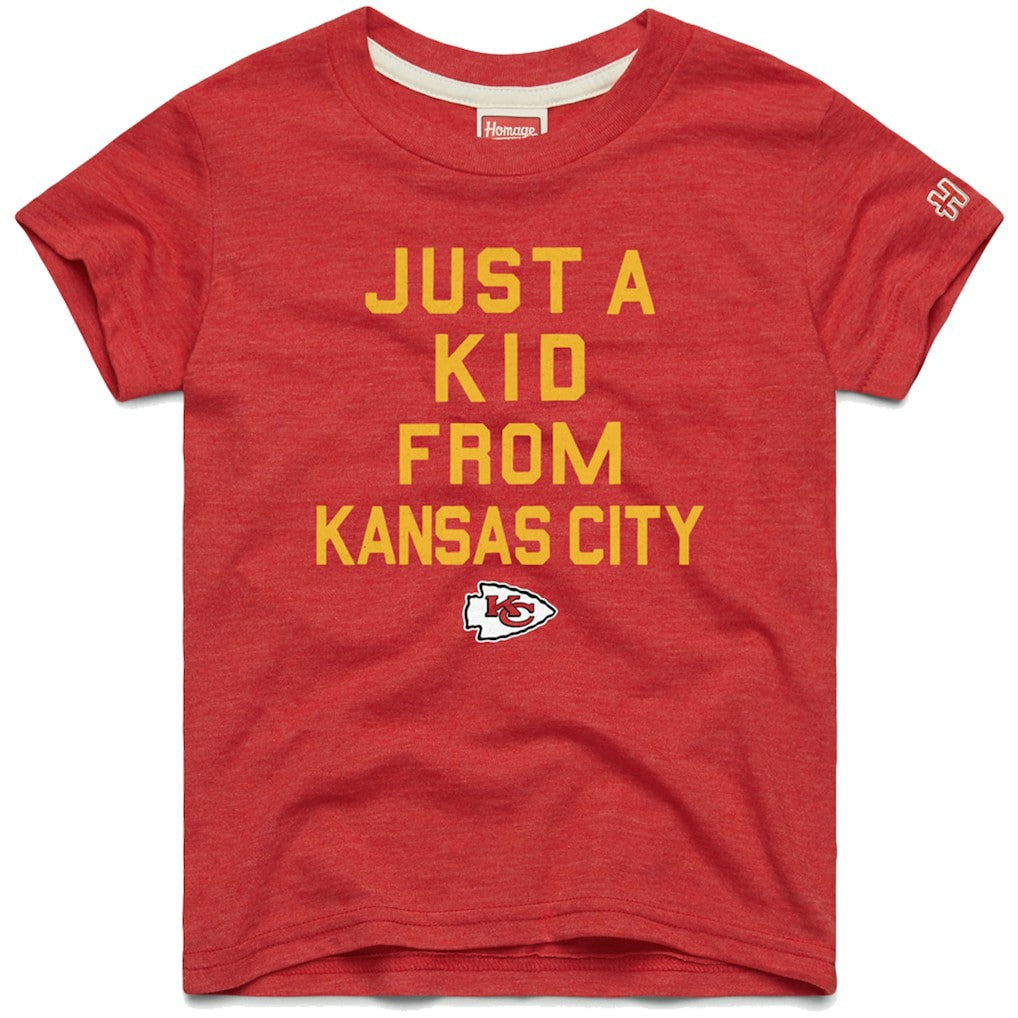 Kansas City Chiefs Homage Youth Just a Kid Tri-Blend T-Shirt | NFL Near me