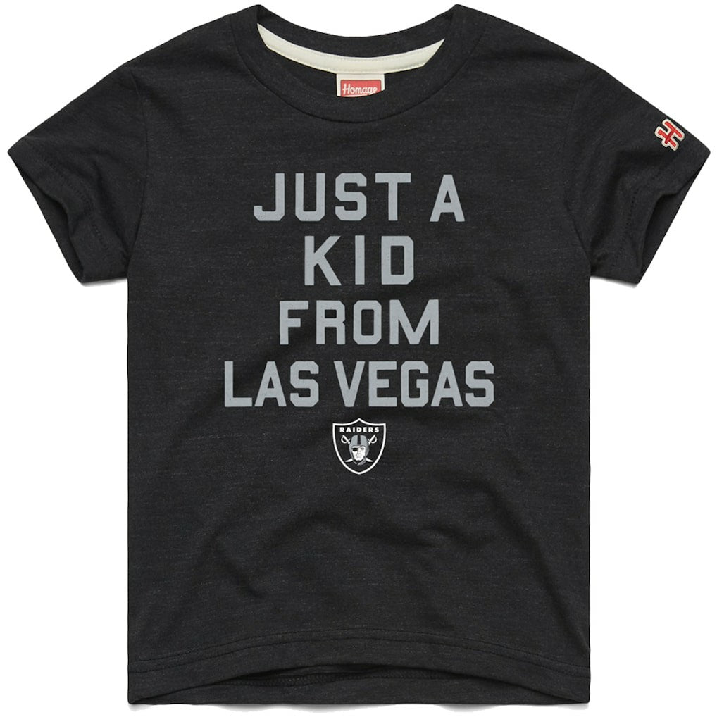 Las Vegas Raiders Homage Youth Just a Kid Tri-Blend T-Shirt | NFL Outlet