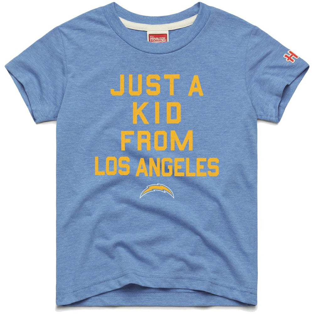 Los Angeles Chargers Homage Youth Just a Kid Tri-Blend T-Shirt | NFL Near me