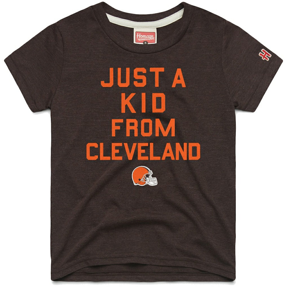 Cleveland Browns Homage Youth Just a Kid Tri-Blend T-Shirt | NFL Hot