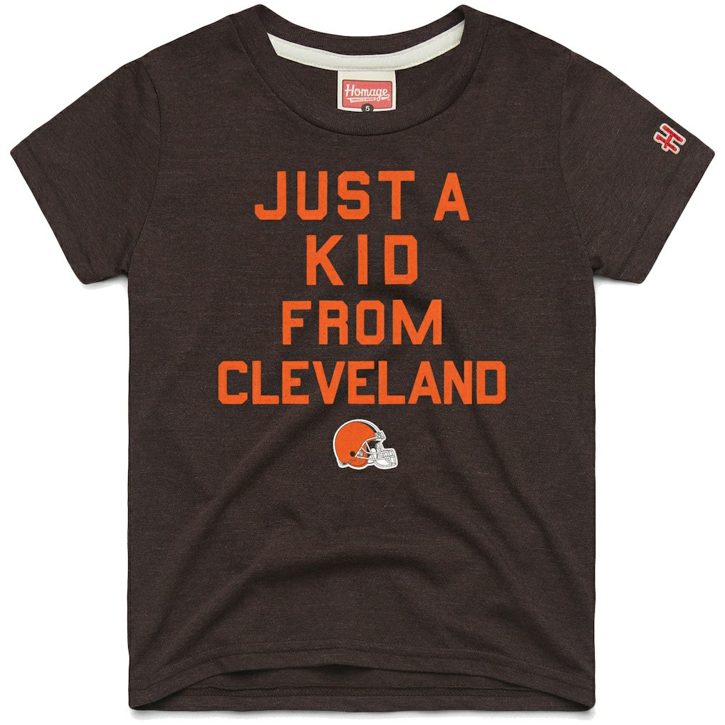 Cleveland Browns Homage Youth Just a Kid Tri-Blend T-Shirt | NFL Hot
