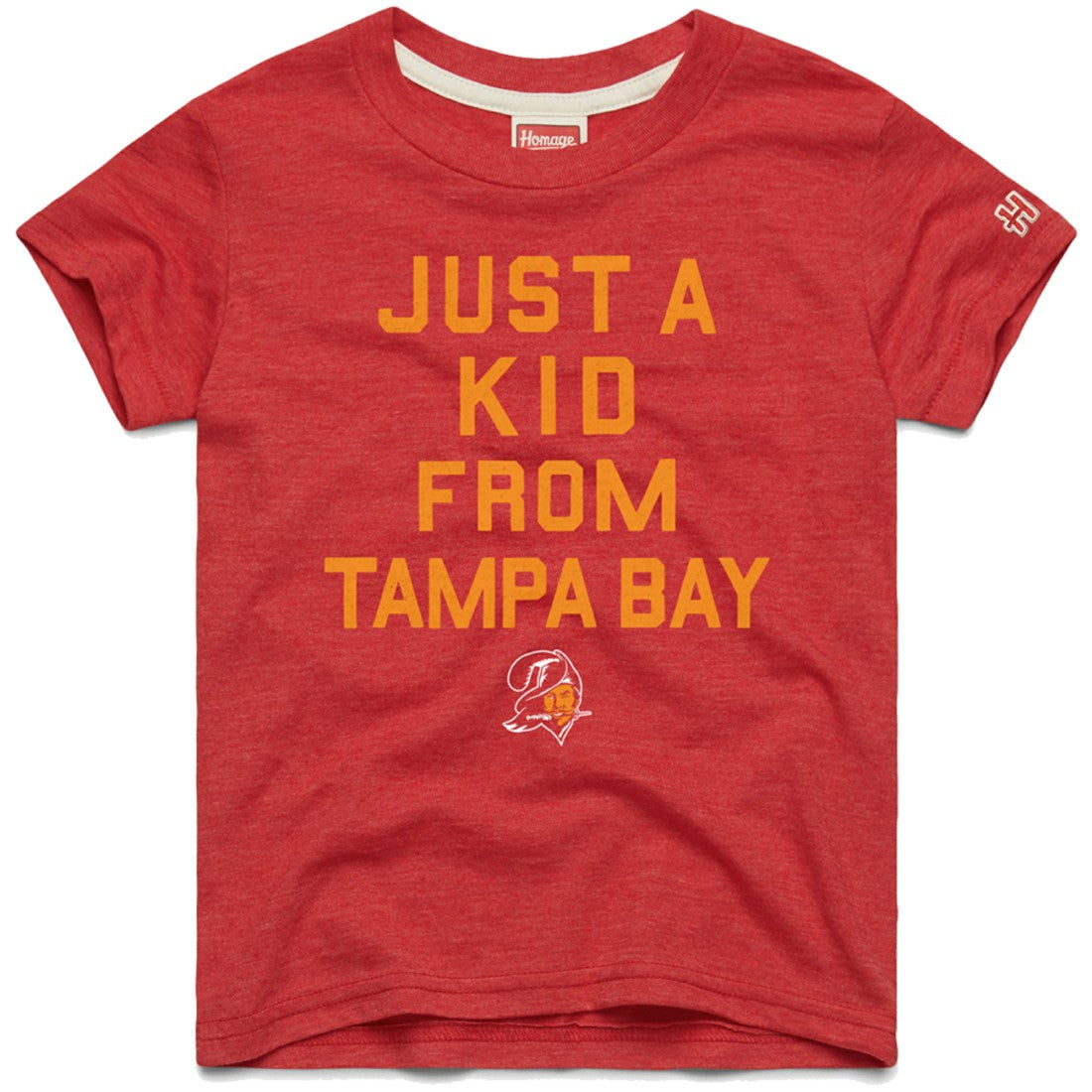 Tampa Bay Buccaneers Homage Youth Just a Kid Tri-Blend T-Shirt | NFL Outlet
