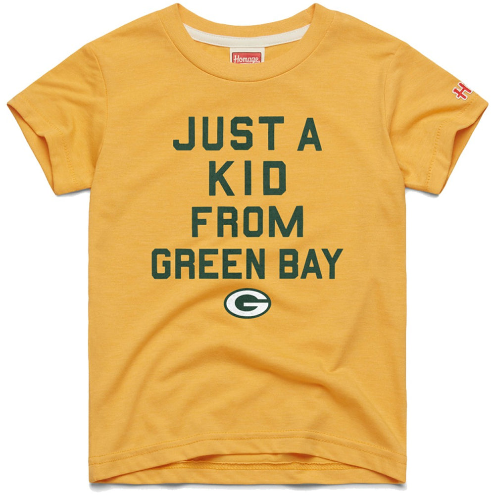 Green Bay Packers Homage Youth Just a Kid Tri-Blend T-Shirt | NFL Discount