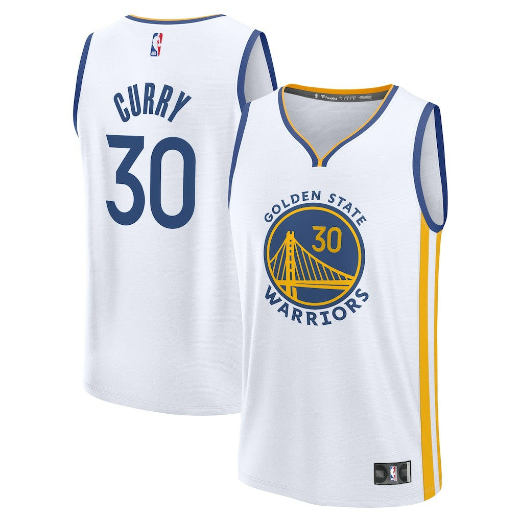 White Stephen Curry Golden State Warriors Fast Break Replica Jersey sale | NBA