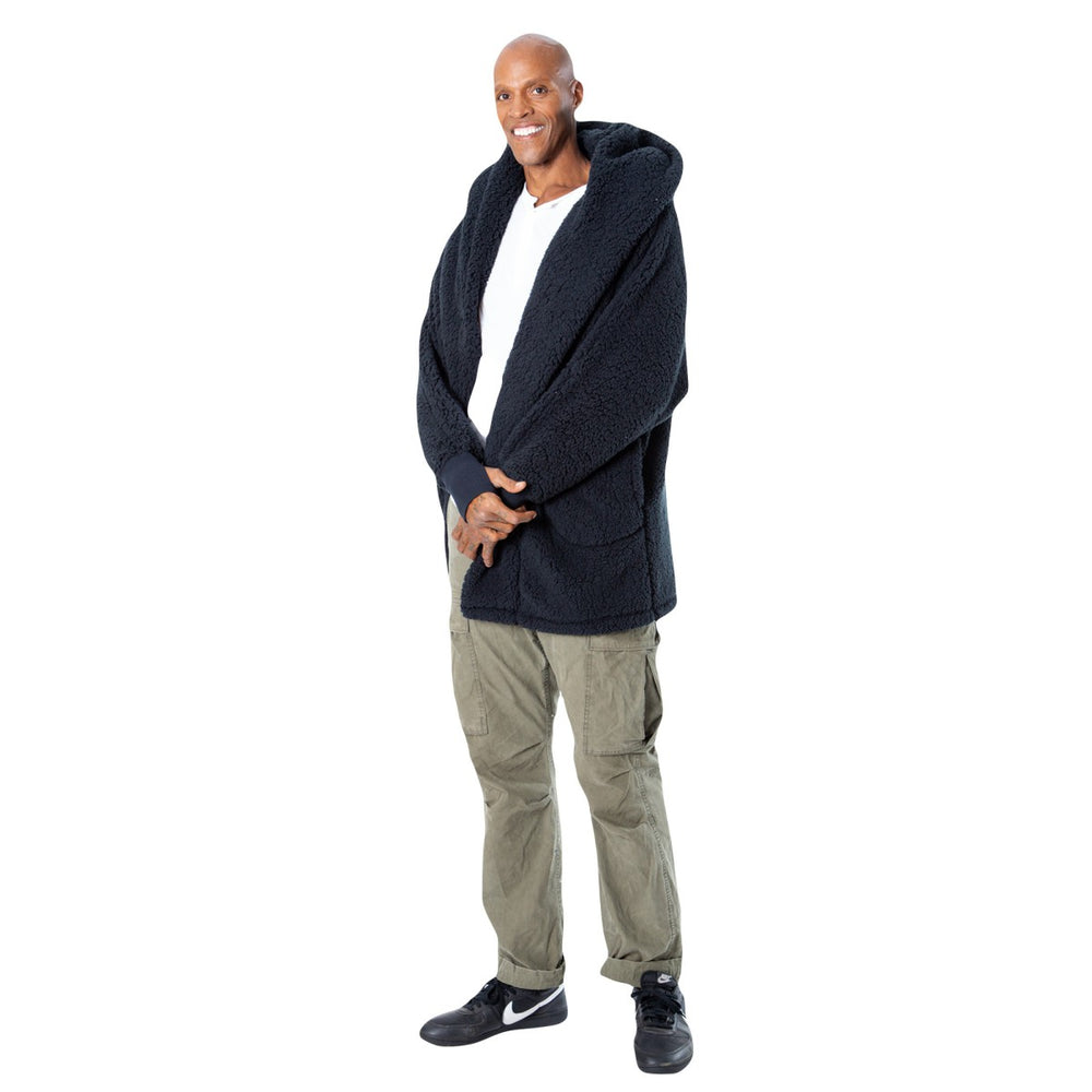 The Best Lounger in the World By Jill Martin Toronto Raptors Unisex Black Oversized Open-Front Hoodie Sweater sale | NBA