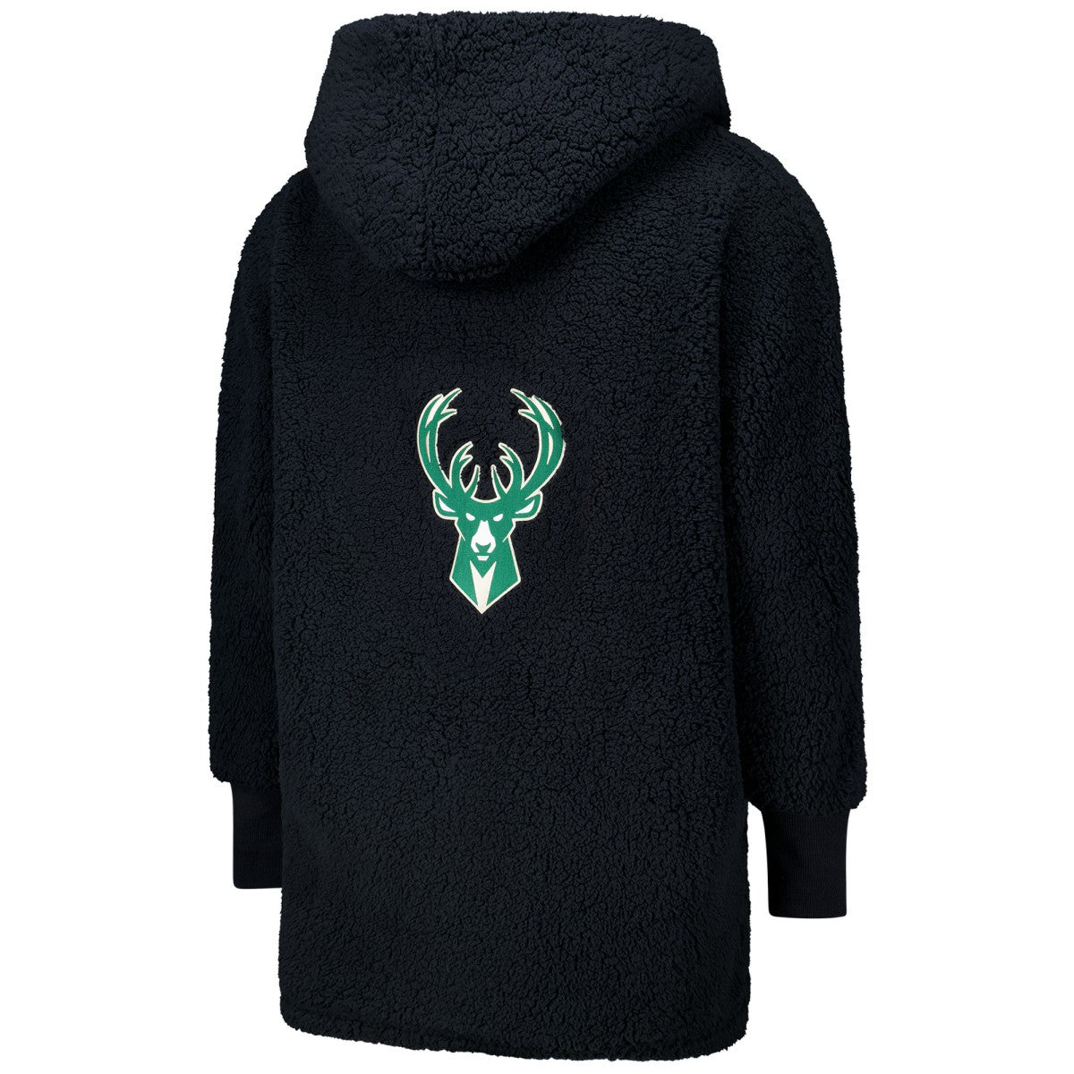 The Best Lounger in the World By Jill Martin Milwaukee Bucks Unisex Black Oversized Open-Front Hoodie Sweater cheap | NBA