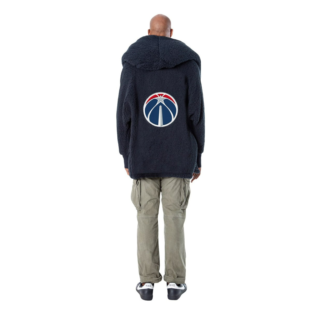The Best Lounger in the World By Jill Martin Washington Wizards Unisex Navy Oversized Open-Front Hoodie Sweater shop | NBA