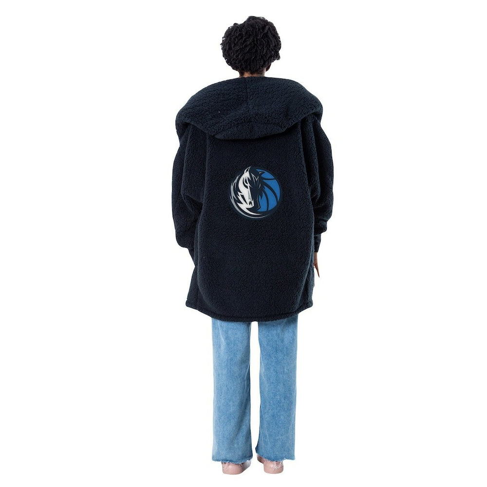 The Best Lounger in the World By Jill Martin Dallas Mavericks Unisex Black Oversized Open-Front Hoodie Sweater outlet | NBA