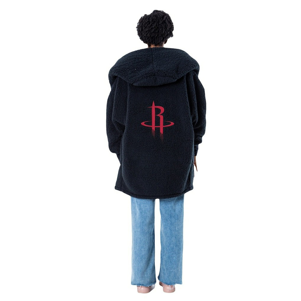 The Best Lounger in the World By Jill Martin Houston Rockets Unisex Black Oversized Open-Front Hoodie Sweater online | NBA