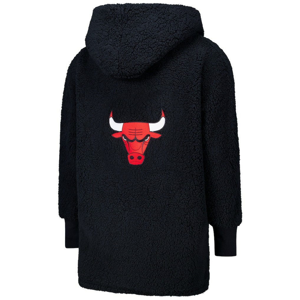 The Best Lounger in the World By Jill Martin Chicago Bulls Unisex Black Oversized Open-Front Hoodie Sweater cheap | NBA