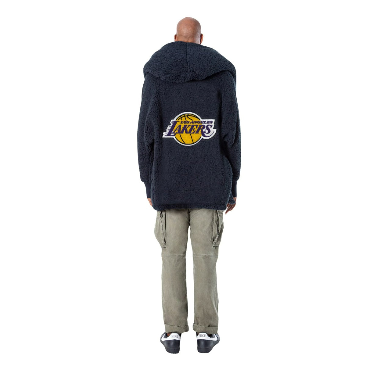 The Best Lounger in the World By Jill Martin Los Angeles Lakers Unisex Black Oversized Open-Front Hoodie Sweater for sale | NBA