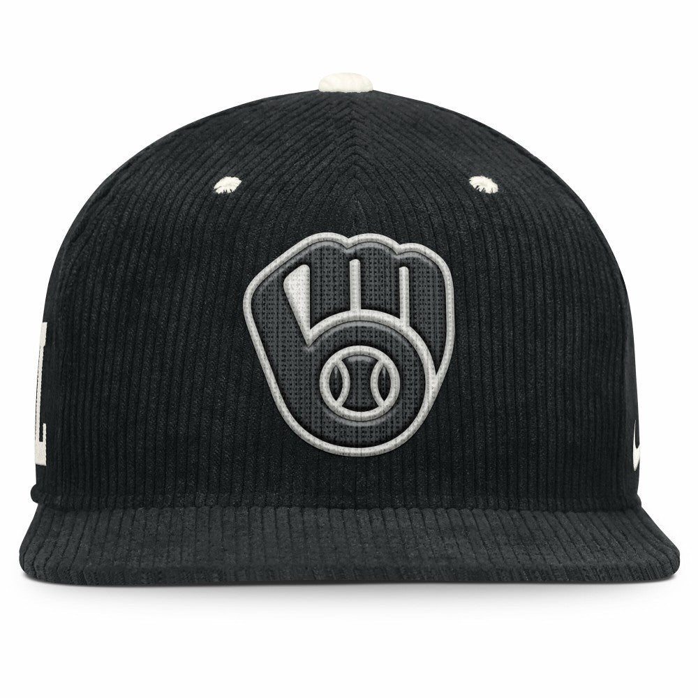 Milwaukee Brewers Nike Pro Corduroy Structured Snapback Hat - MLB Hats