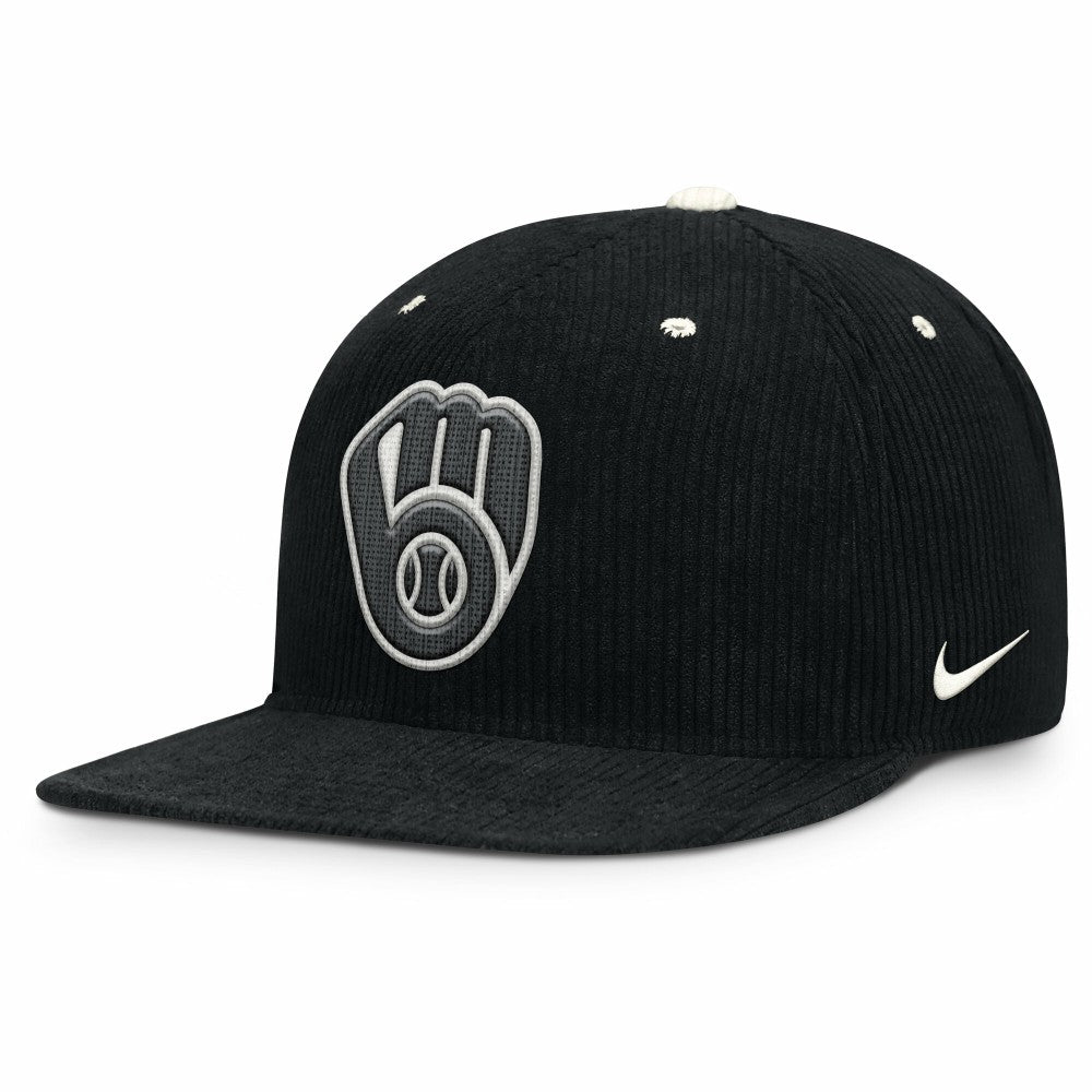 Milwaukee Brewers Nike Pro Corduroy Structured Snapback Hat - MLB Hats