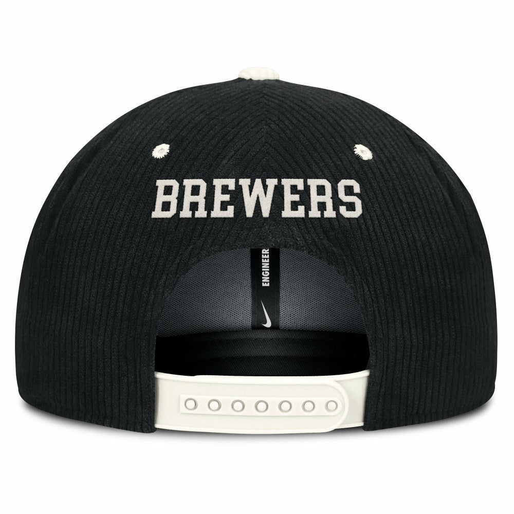 Milwaukee Brewers Nike Pro Corduroy Structured Snapback Hat - MLB Hats
