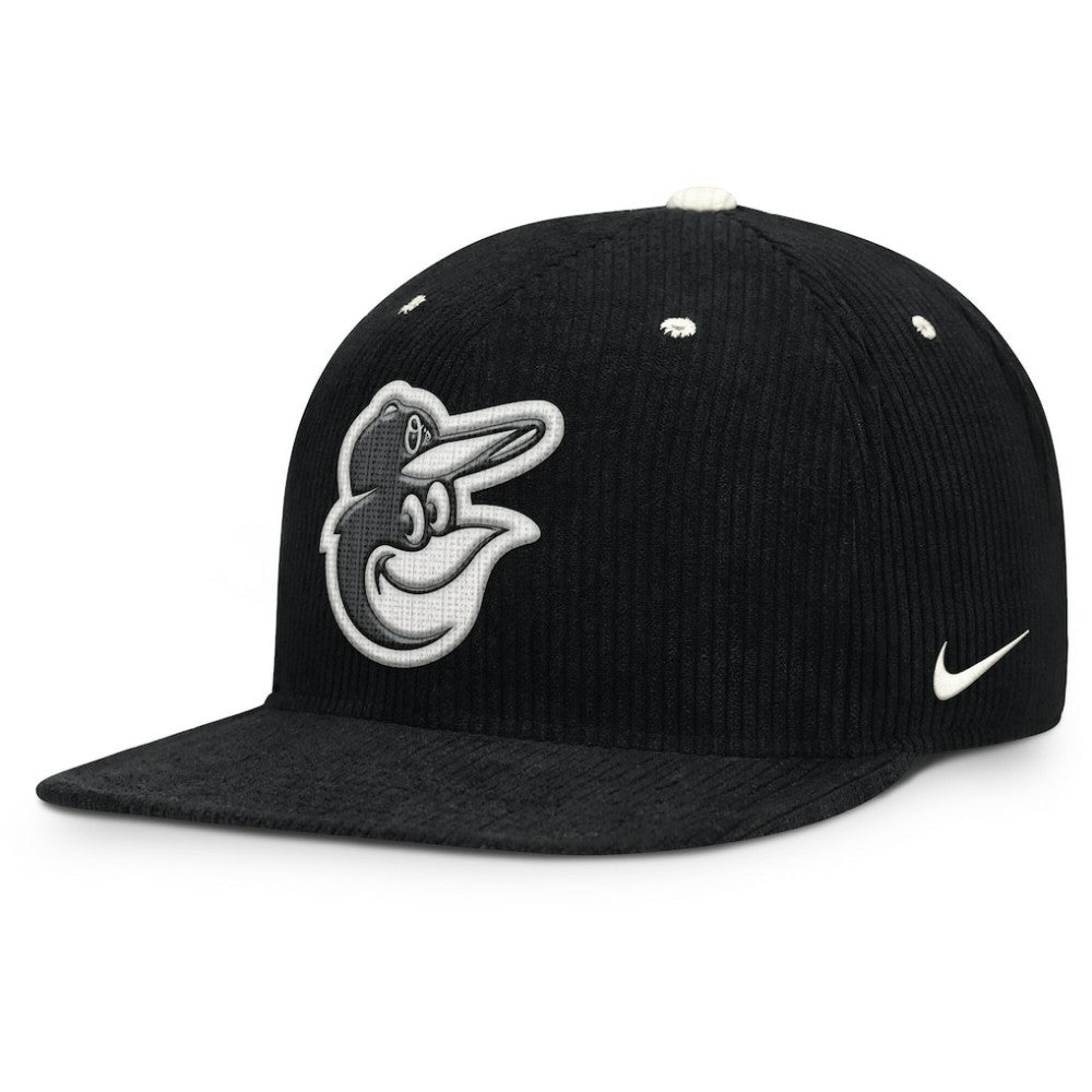 Baltimore Orioles Nike Pro Corduroy Structured Snapback Hat - MLB Hats