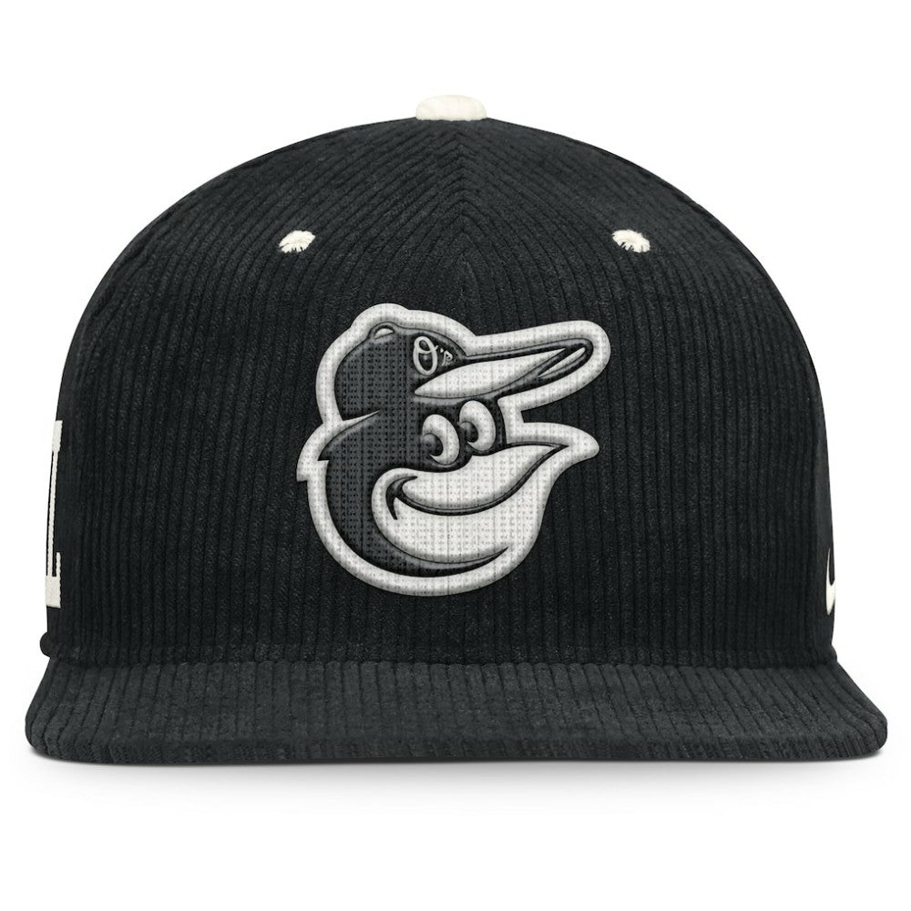 Baltimore Orioles Nike Pro Corduroy Structured Snapback Hat - MLB Hats
