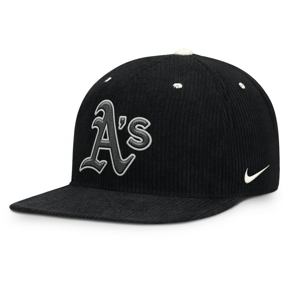 Athletics Nike Pro Corduroy Structured Snapback Hat - MLB Hats