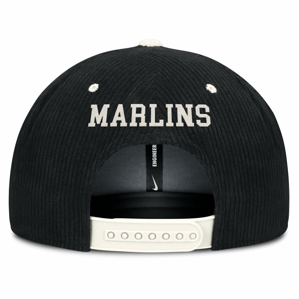 Miami Marlins Nike Pro Corduroy Structured Snapback Hat - MLB Hats