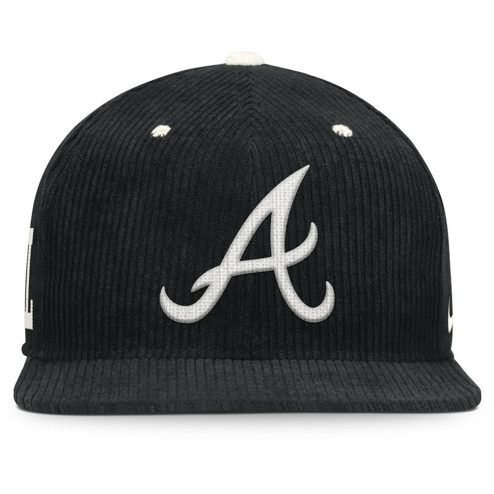Atlanta Braves Nike Pro Corduroy Structured Snapback Hat - MLB Hats