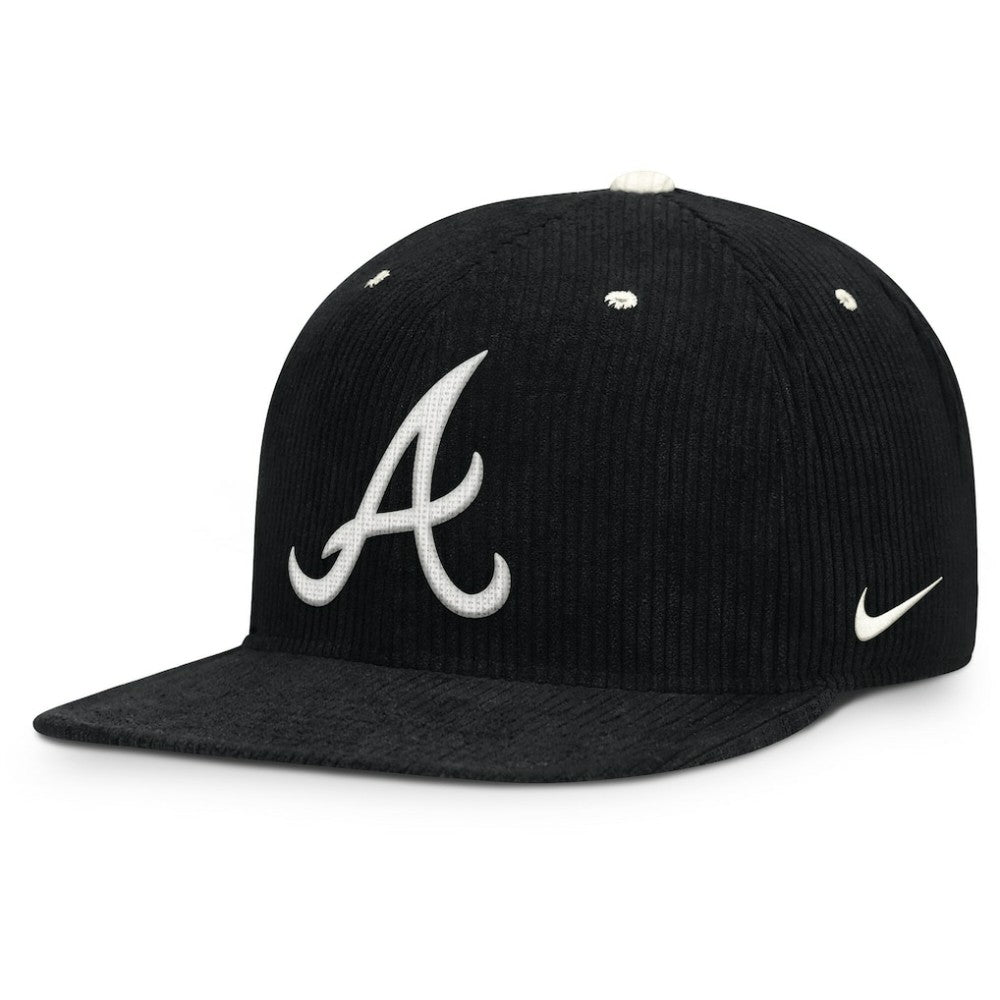 Atlanta Braves Nike Pro Corduroy Structured Snapback Hat - MLB Hats