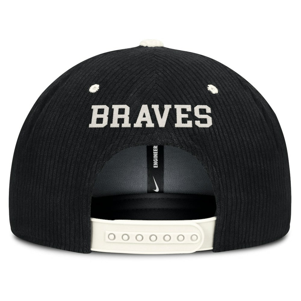 Atlanta Braves Nike Pro Corduroy Structured Snapback Hat - MLB Hats