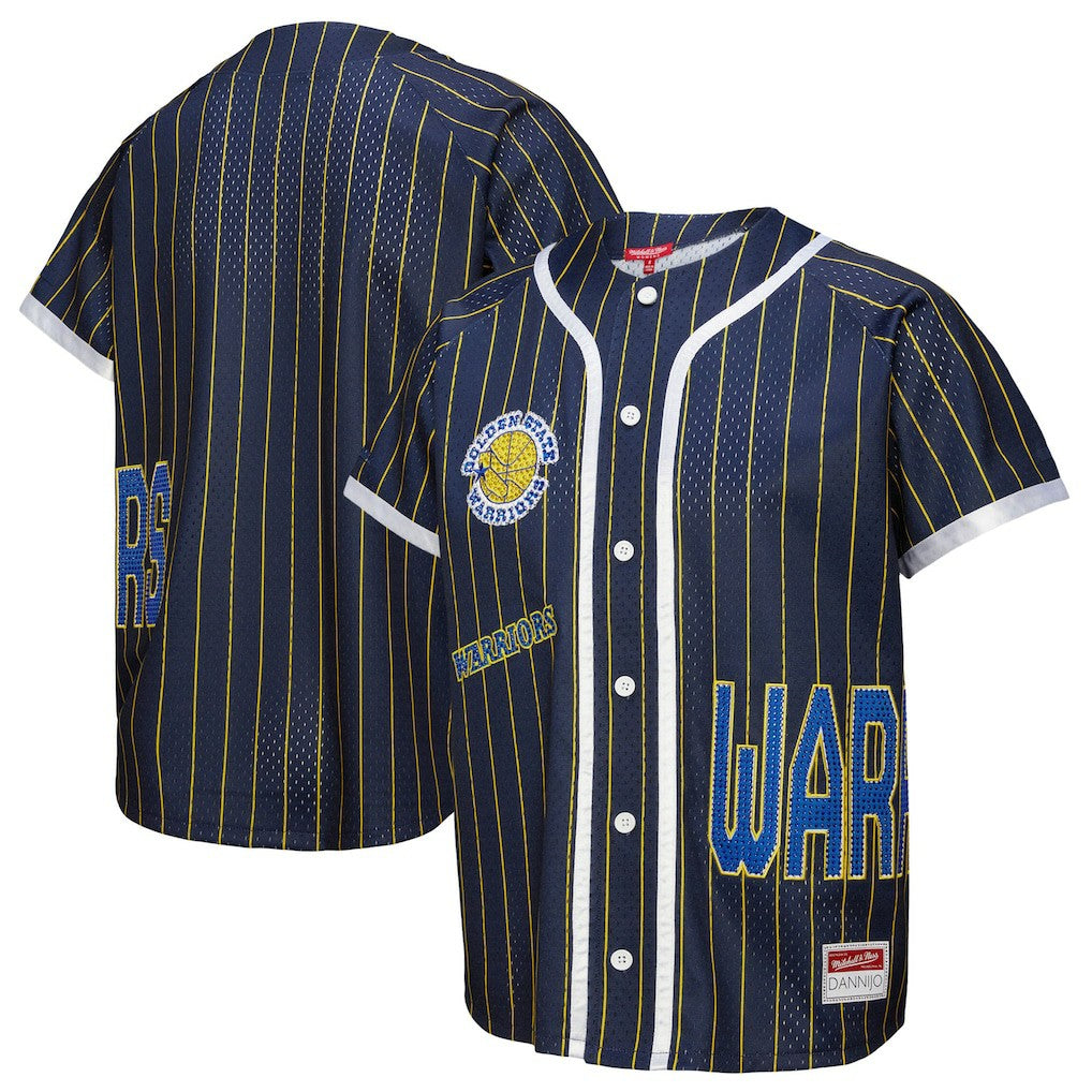 Blue Golden State Warriors x DANNIJO Women's Fashion Baseball Jersey sale | NBA