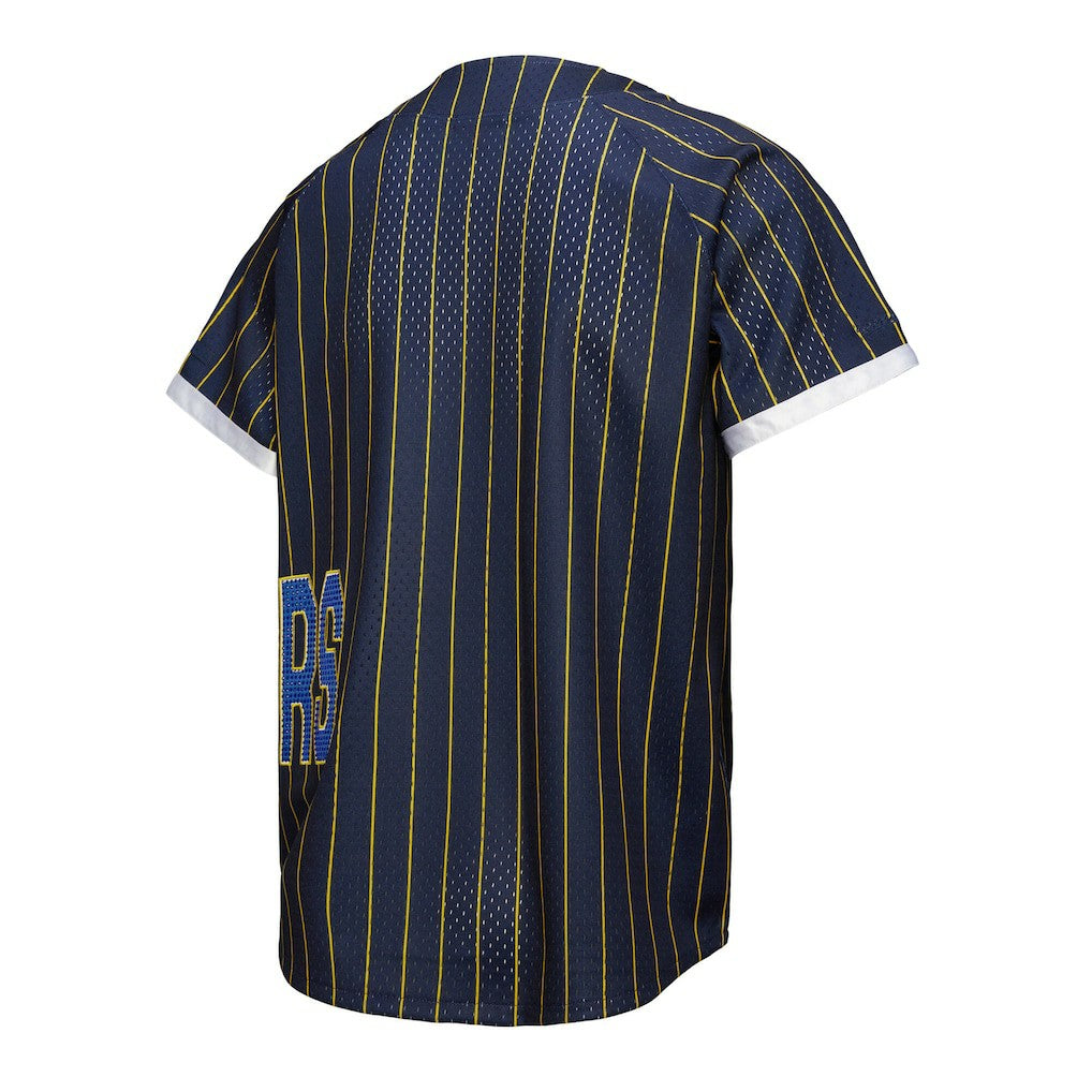 Blue Golden State Warriors x DANNIJO Women's Fashion Baseball Jersey sale | NBA